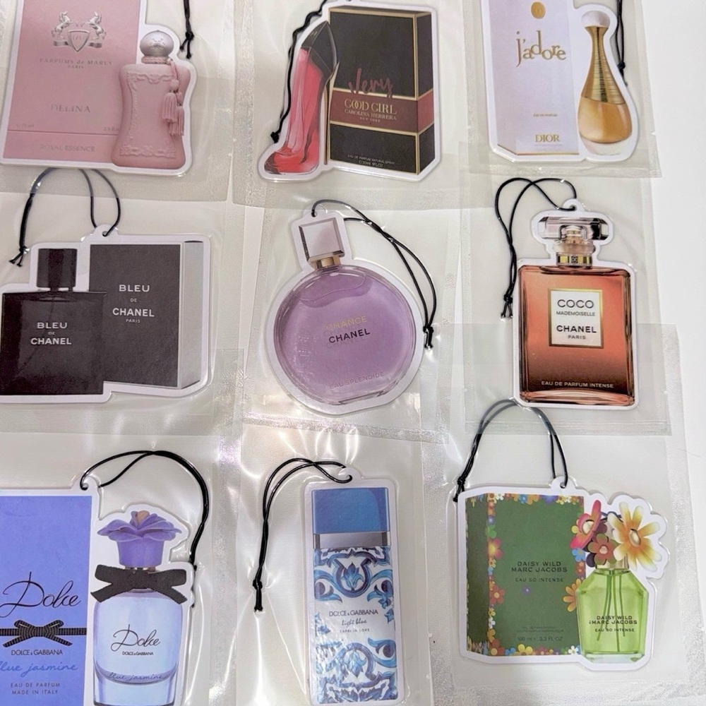 (3)/$12 Assorted Perfume Air Fresheners Car mirror Closet